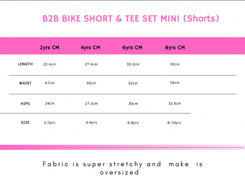 B2B BIKE SHORTS&TEE SET MINI SAND