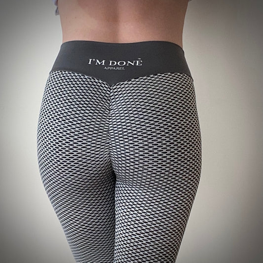 “IM DONE” SIGNATURE LEGGINGS “STONE”